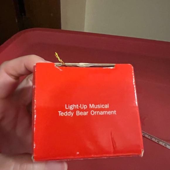 Avon Vintage Christmas Ornament NOT WORKING Teddy Bear Stocking Decor - Picture 2 of 8